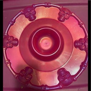 Pink Iridescent Skull 💀 Chips & Dip Tray